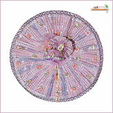 Blended Frill Net Sitara Booti Kundan Work Lavender Poshak With Pagdi & Patka